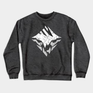 Dauntless White Distressed Emblem Logo Crewneck Sweatshirt